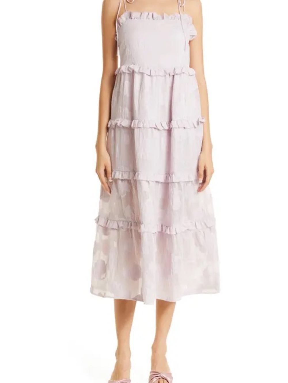 Ted Baker Lavender Tiered Midi Dress